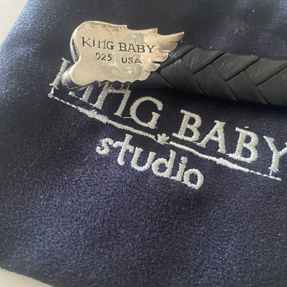 Beautiful King Baby 925 black leather Bracelet - Picture 2 of 4